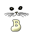 GIF animado (29823) Letra b bigotes gato