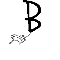 GIF animado (29850) Letra b cachorro gato