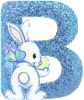 GIF animado (29364) Letra b conejito