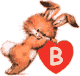 GIF animado (29390) Letra b conejo