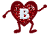 GIF animado (26712) Letra b corazon brazos