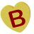GIF animado (26738) Letra b corazon caramelo