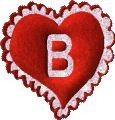 GIF animado (26964) Letra b corazon rojo