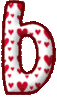 GIF animado (26422) Letra b corazoncitos colores