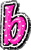 GIF animado (26536) Letra b corazoncitos rosas