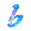 GIF animado (26650) Letra b corazones azules