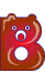 GIF animado (29727) Letra b forma animal rojo