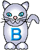 GIF animado (29980) Letra b gato color