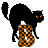 GIF animado (30007) Letra b gato negro