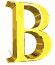 GIF animado (26105) Letra b oro
