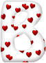 GIF animado (27208) Letra b romantica corazones