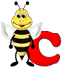 GIF animado (28592) Letra c abeja