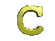 GIF animado (25531) Letra c amarilla girando