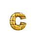 GIF animado (25852) Letra c amarilla ladrillo