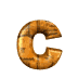 GIF animado (25928) Letra c amarilla madera
