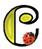 GIF animado (25587) Letra c amarilla mayuscula mariquita