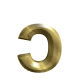 GIF animado (26004) Letra c amarilla metal dorada