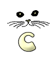 GIF animado (29824) Letra c bigotes gato