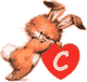 GIF animado (29391) Letra c conejo