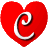 GIF animado (26924) Letra c corazon latiendo