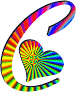 GIF animado (26775) Letra c corazones colores