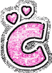 GIF animado (26991) Letra c corazones rosa
