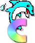 GIF animado (29339) Letra c delfin