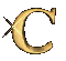 GIF animado (25768) Letra c dorada