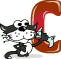 GIF animado (29790) Letra c gato