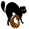 GIF animado (30008) Letra c gato negro