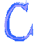 GIF animado (28100) Letra c mayuscula azul