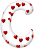 GIF animado (27209) Letra c romantica corazones
