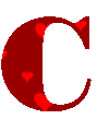 GIF animado (27235) Letra c romantica roja
