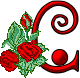 GIF animado (27287) Letra c romantica rosas rojas