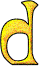 GIF animado (25396) Letra d amarilla