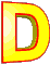 GIF animado (25717) Letra d amarilla roja