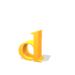 GIF animado (25743) Letra d amarilla saltando