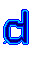 GIF animado (27416) Letra d azul