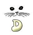 GIF animado (29825) Letra d bigotes gato