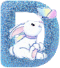 GIF animado (29366) Letra d conejito