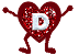 GIF animado (26714) Letra d corazon brazos