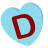 GIF animado (26740) Letra d corazon caramelo
