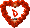 GIF animado (26864) Letra d corazon flores