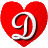GIF animado (26925) Letra d corazon latiendo