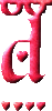 GIF animado (26511) Letra d corazoncitos romanticos