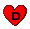 GIF animado (27132) Letra d mini corazon