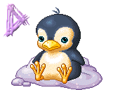 GIF animado (29024) Letra d pinguino