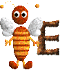 GIF animado (28684) Letra e abejita