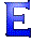 GIF animado (28241) Letra e azul anil