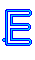 GIF animado (27419) Letra e azul mayuscula